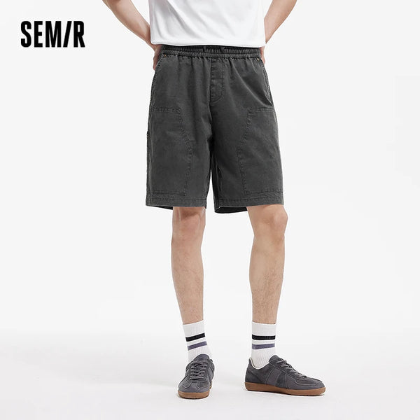 ខោខ្លីបុរស Semir ឆ្នាំ ២០២៦ សម្លៀកបំពាក់ធ្វើការក្រៅផ្ទះ ស្ទីលត្រជាក់ មានអារម្មណ៍ប្រឆាំងនឹងបាក់តេរី រលុង ត្រង់