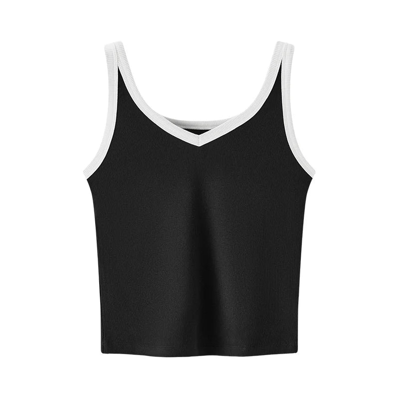 Semir Womens Tank Top 2026 Short Style V Neck Slim Cool Feeling Layer Versatile Casual Soft