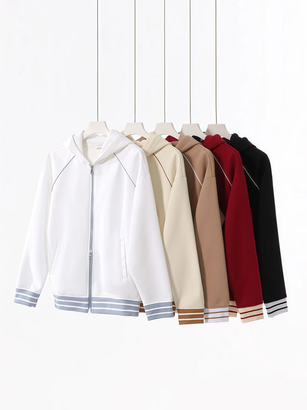 Causal Loose Hooded Sweatshirt: Comfortable and Versatile Inner Layer for Autumn and Winter Fashion, Daily Couple Style Jacket