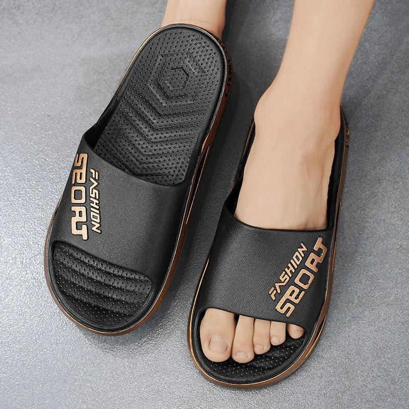 Summer Men's Comfortable Outdoor Anti slip Waterproof Beach Shoes Cool Slippers Fashion Casual young sports Soft Sole Slippers