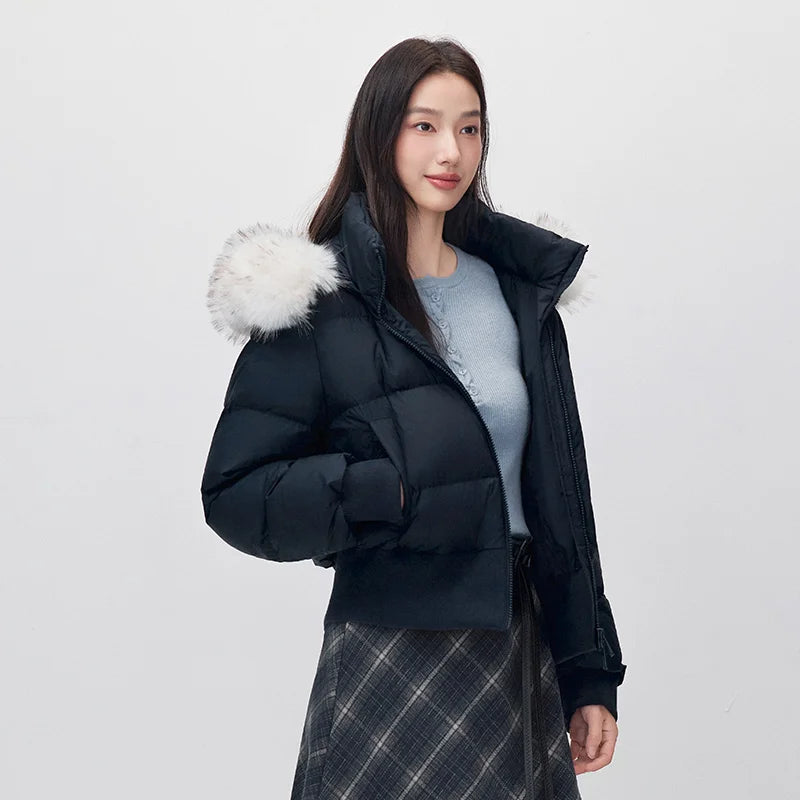 អាវក្រៅ Semir សម្រាប់នារី កអាវទន់ ការពារទឹក ការពារខ្យល់ ៨០ ភាគរយ សាច់អាវទន់ សមល្មមសម្រាប់ពាក់ប្រចាំថ្ងៃរដូវរងាថ្មីឆ្នាំ ២០២៦