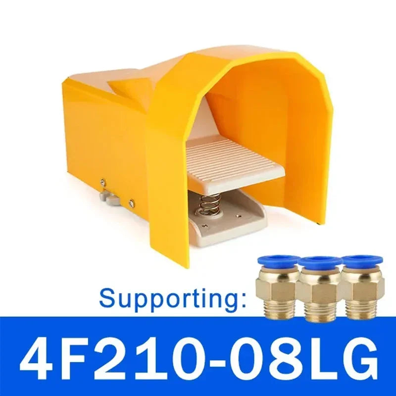 Industrial Pneumatic Foot Pedal Switch: 4F210-08 08L Air Control Valve, FV420 Foot Switch and FV320 Air Cylinder Valve