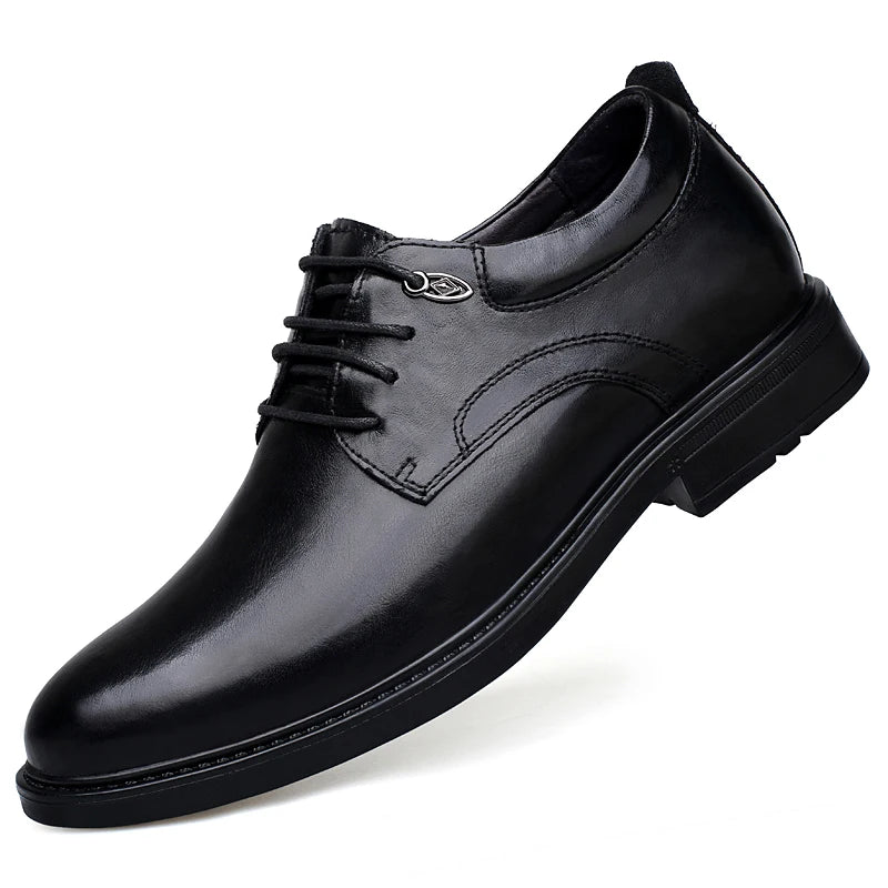 Spring Autumn Mens Genuine Leather Shoes Men Lace Up Oxfords Brown Black Casual Shoes Big Size 46 47 Dropshipping