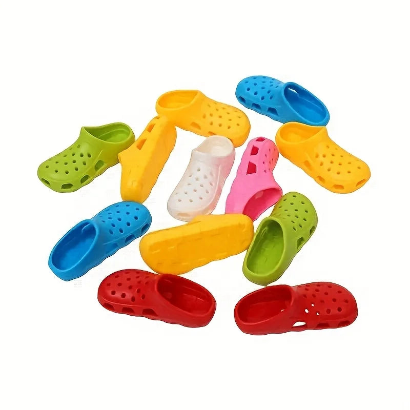 2pcs Colorful Mini Slippers & Toothbrush Storage Box - Wall-Mounted, No-Drill, Durable Plastic Bathroom Organizer