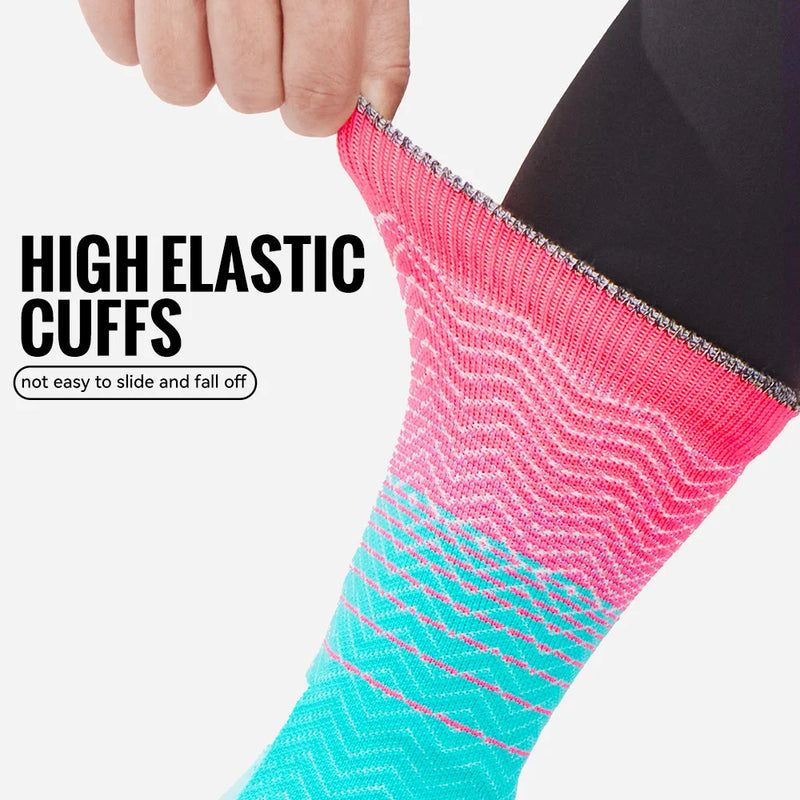 WRELS 1/2/3 Pairs Compression Sports Socks Thick Cushioned Crew Socks Men Youth Arch Support Moisture Wicking Basketball Socks
