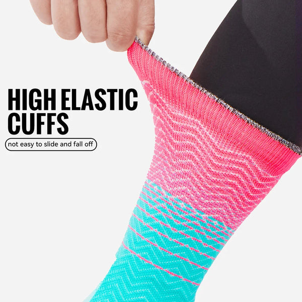 WRELS 1/2/3 Pairs Athletic Socks Cushioned Moisture Wicking Running Socks Men Women Arch Support Seamless Breathable Train Socks