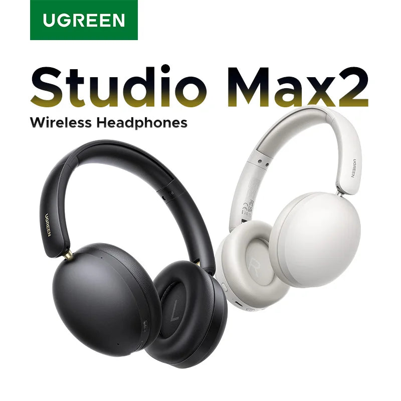 UGREEN Studio Max2 Wireless Bluetooth Headphones, 80H Playtime