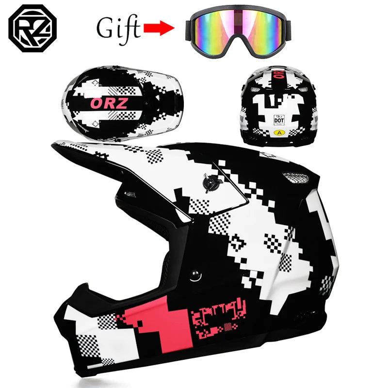 ORZ Motorcycle helmet children off-road helmet bike downhill AM DH cross helmet capacete motocross casco
