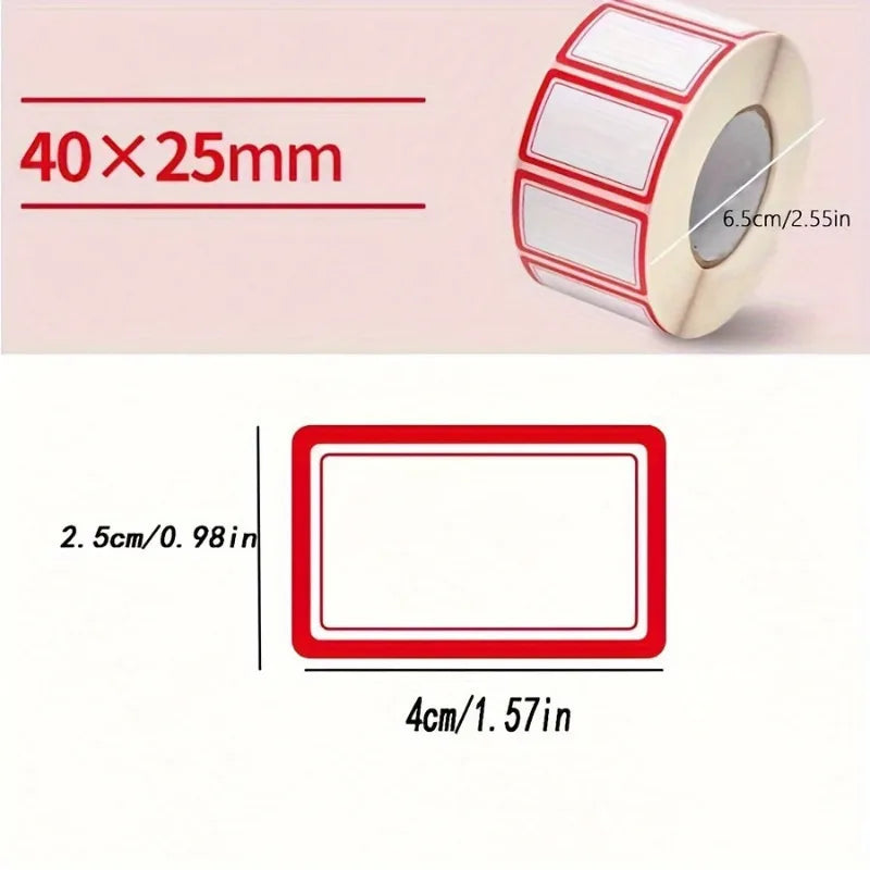 1roll/500sticker Self-Adhesive Label Stickers for File Classification,Price Marking,for Office, School Supplie.choose blue,red.