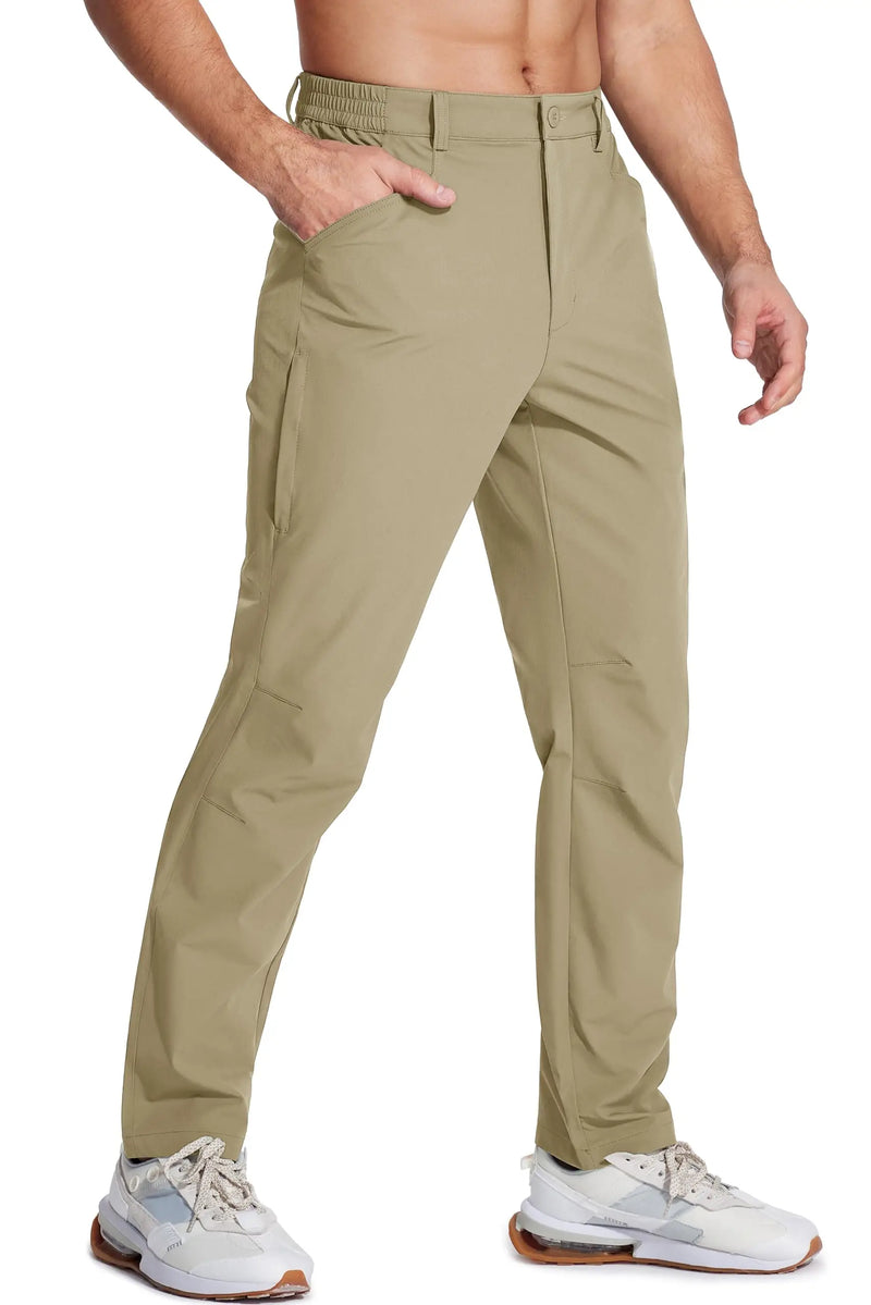 TACVASEN Mens Tactical Waterproof Work Fishing Straight Pants Lightweight Quick Dry Hiking Trousers Stretchy With Side Pockets