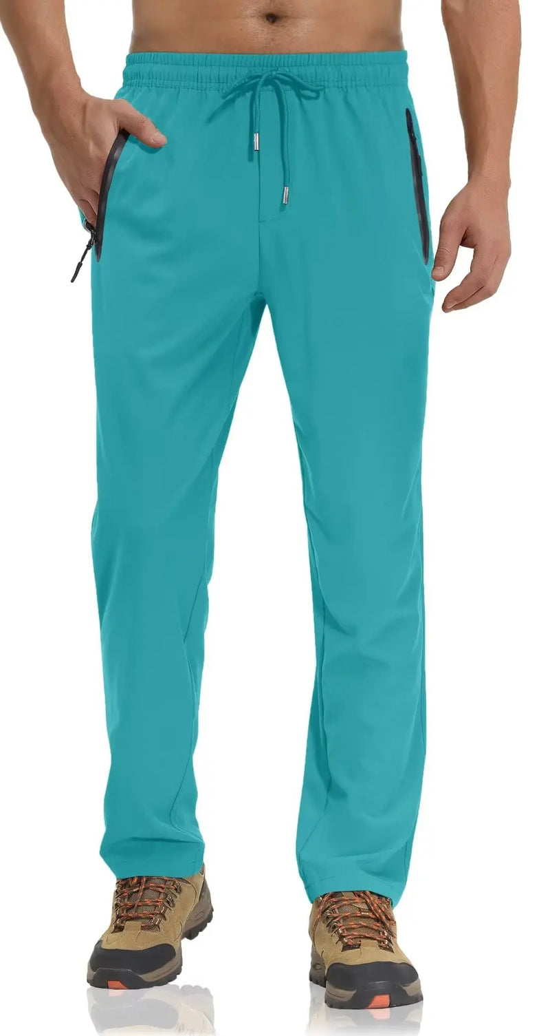 TACVASEN Summer Quick Dry Joggers Hiking Pants Mens Lightweight Casual Running Pants Drawstring Fitness Sports Gym Sweatpants