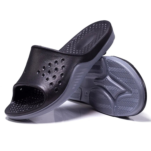 Plus Big Size 49 50 51 52 53 54 Mens Slide Slippers Flat Rubber Sandals Summer Beach Slides Outdoor Indoor Home Shoes