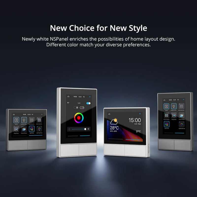 SONOFF NSPanel Smart Scene HMI Wall Switch White EU/US Multiple Control Thermostat Real-Time Weather Display via eWeLink APP
