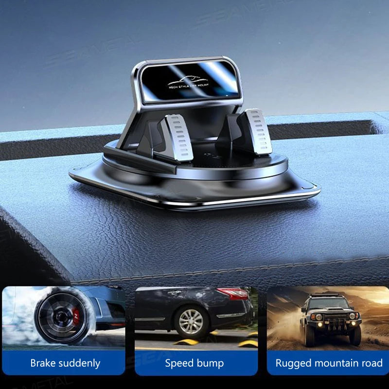 SEAMETAL Universal Car Phone Holder Mobile Phone Bracket Anti-Slip Auto Dashboard Phone Mount GPS Stand in Car for Xiaomi Iphone