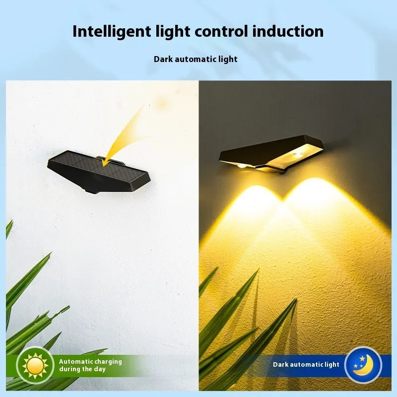 Solar LED Solar Lights Outdoor Waterproof Lighting Garden Light Solar Powered WallLamp Illumination Courtyard Pathway Decoration