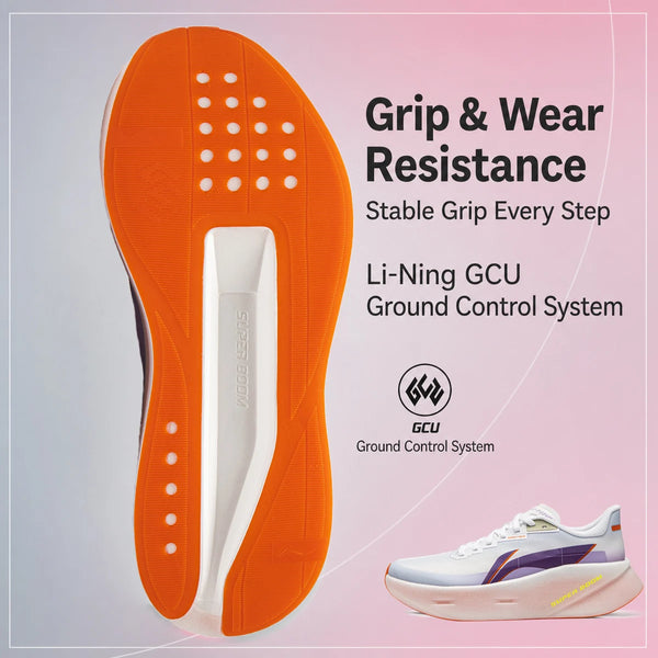 ស្បែកជើងរត់ Li-Ning CHAOYING PRO Cushion សម្រាប់នារី SUPER BOOM ទម្ងន់ស្រាល មានខ្យល់ចេញចូលបានល្អ ស្បែកជើងកីឡាប្រចាំថ្ងៃ LiNing ARBW004