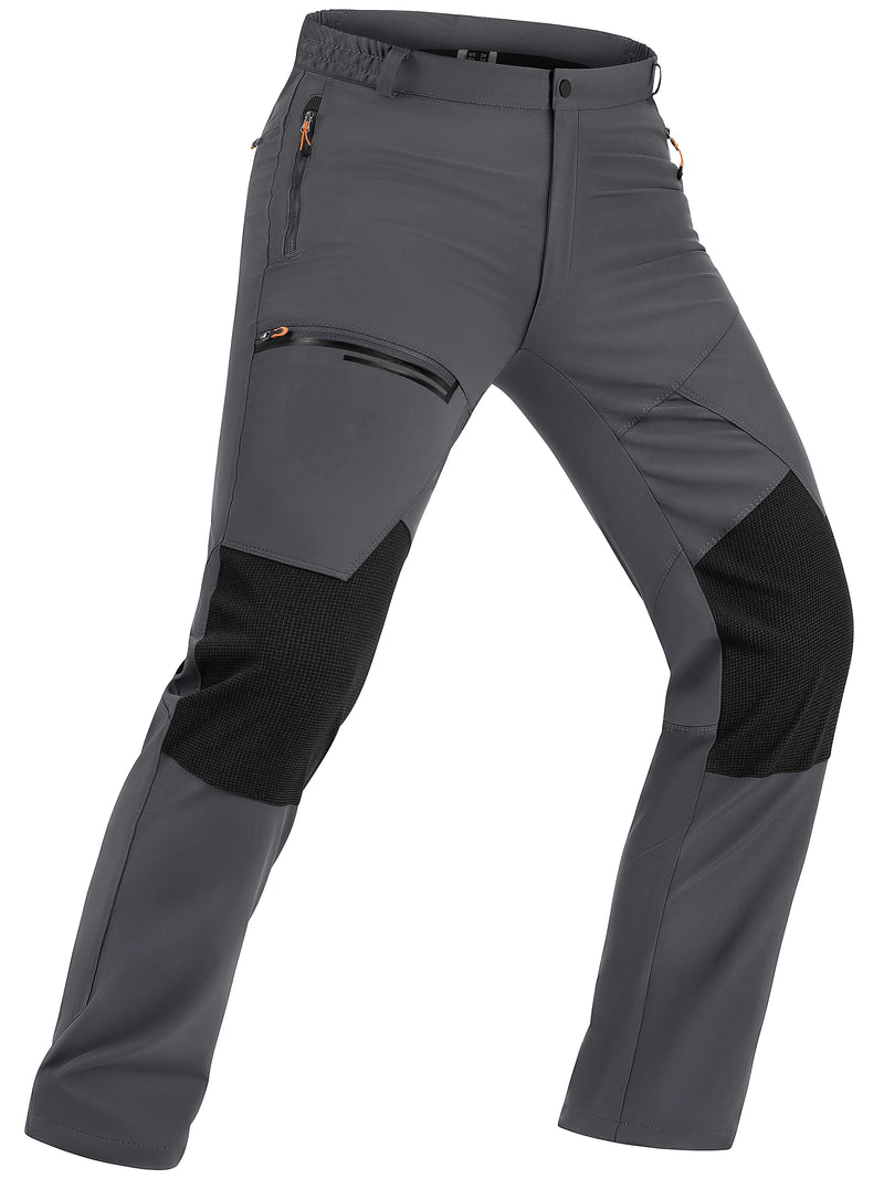 TACVASEN Men's Waterproof Trousers Lightweight Quick Dry Outdoor Work Pants Stretch Windproof Comfort Pants With 4 Pockets
