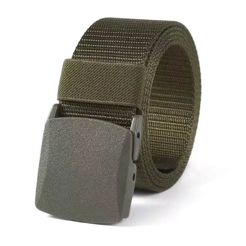 Men's Military Tactical Belt with Automatic Buckle Multifunctional Outdoor Hunting High-Quality Nylon Canvas High Waist