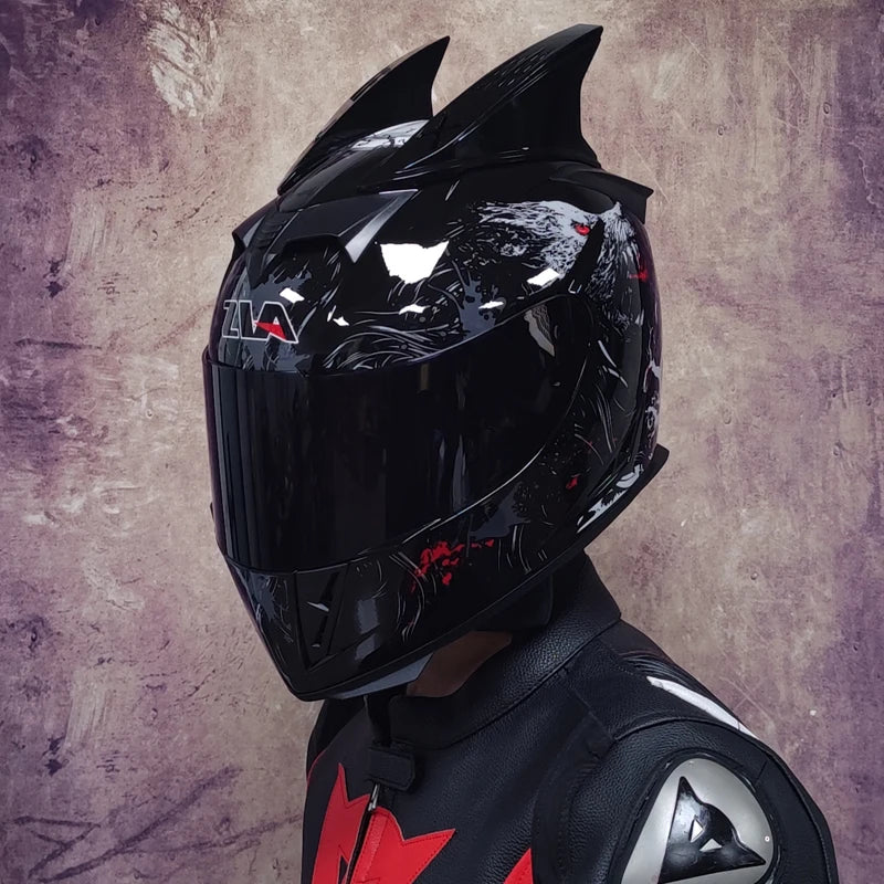 AIS Motorcycle Helmet cool Modular Moto Helmet With Inner Sun Visor Safety Double Lens Racing Full Face the Helmet Moto Helmet