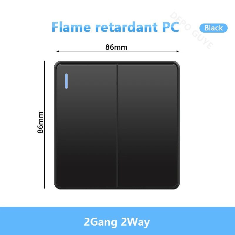 Universal Black USB Type-C 18W Smart Fast Charging Socket Double 5-pin Power Plug,UK  Electrical Internationa Wall Light Switch