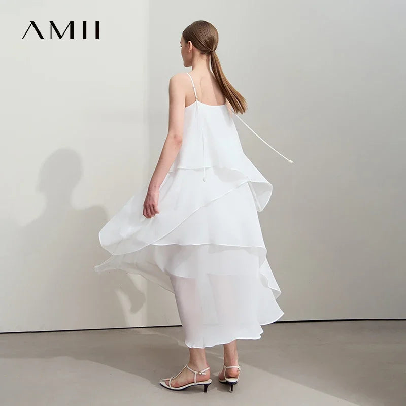រ៉ូបវែង Amii Minimalist សម្រាប់នារី រដូវស្លឹកឈើជ្រុះឆ្នាំ ២០២៥ រ៉ូបថ្មីស្រឡាង សុភាពរាបសារ រលុង ឆើតឆាយ សំពត់ព្យួរ 12541155
