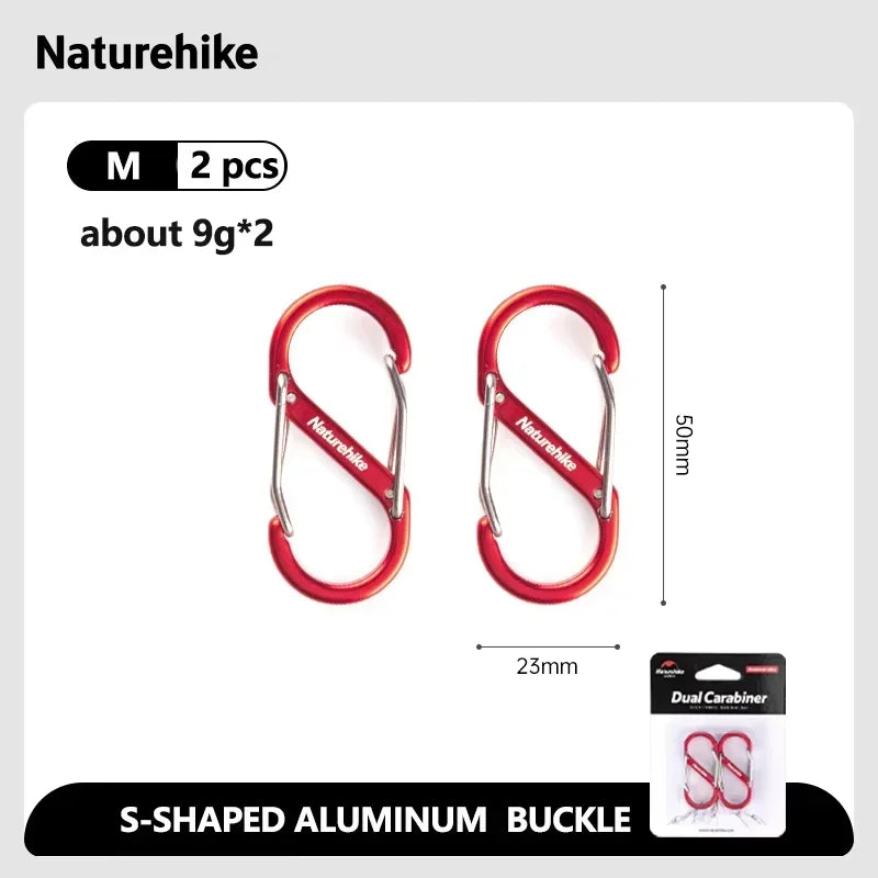 Naturehike Outdoor S-Shaped Mountaineering Buckle Climbing Backpack Buckle Pool Wallet Buckle High Strength Portable Camping