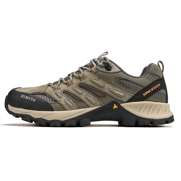 HUMTTO Non-slip Hiking Shoes Men Outdoor Men's Sports Shoes Leather Safety Walking Sneakers Man Breathable Trekking for Boots