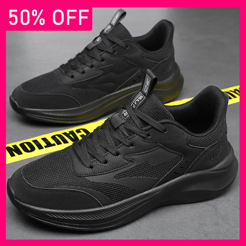 Men Sports Shoes Trendy Mesh Lightweight Rebound Soft Sole City Jogging Tennis Shoes New Durable Non Slip Sports Shoes for Men