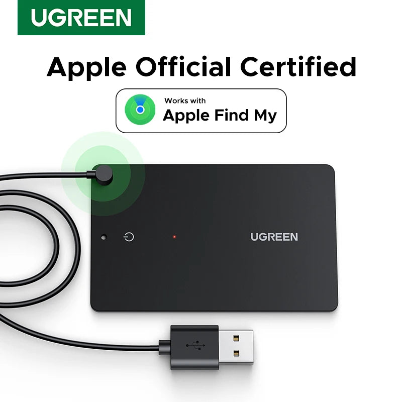 UGREEN Security SmartTrack Card Works with Apple Find My Wallet Bluetooth Tracker Phone Finder Water Resistant (iOS Only)