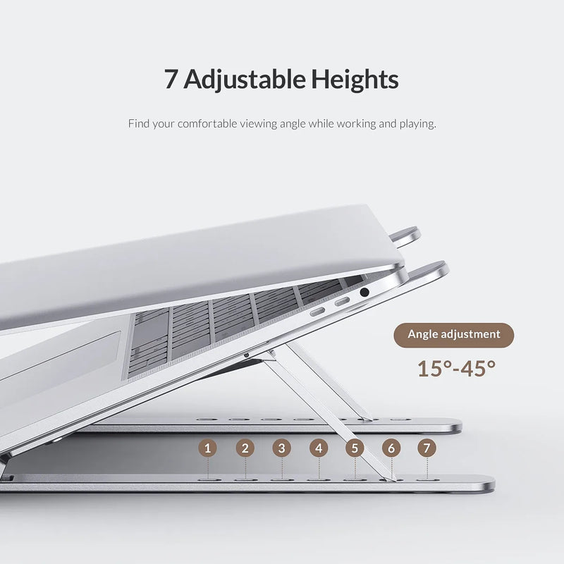 ORICO Laptop Stand Foldable Notebook Holder Portable Adjustable Aluminum Computer Monitor Holder for MacBook Tablet Base Stand