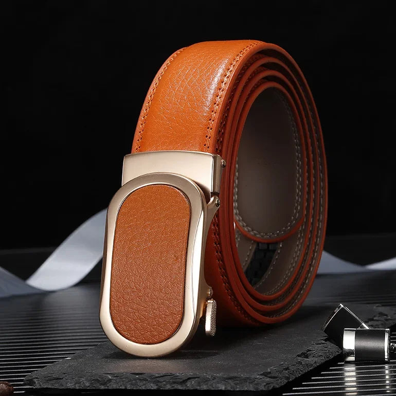 Gemstone Blue Belt for Men and Women Automatic Buckle Belts Fashion Casual Cinturon Female Waistband Green White Black Brown Red