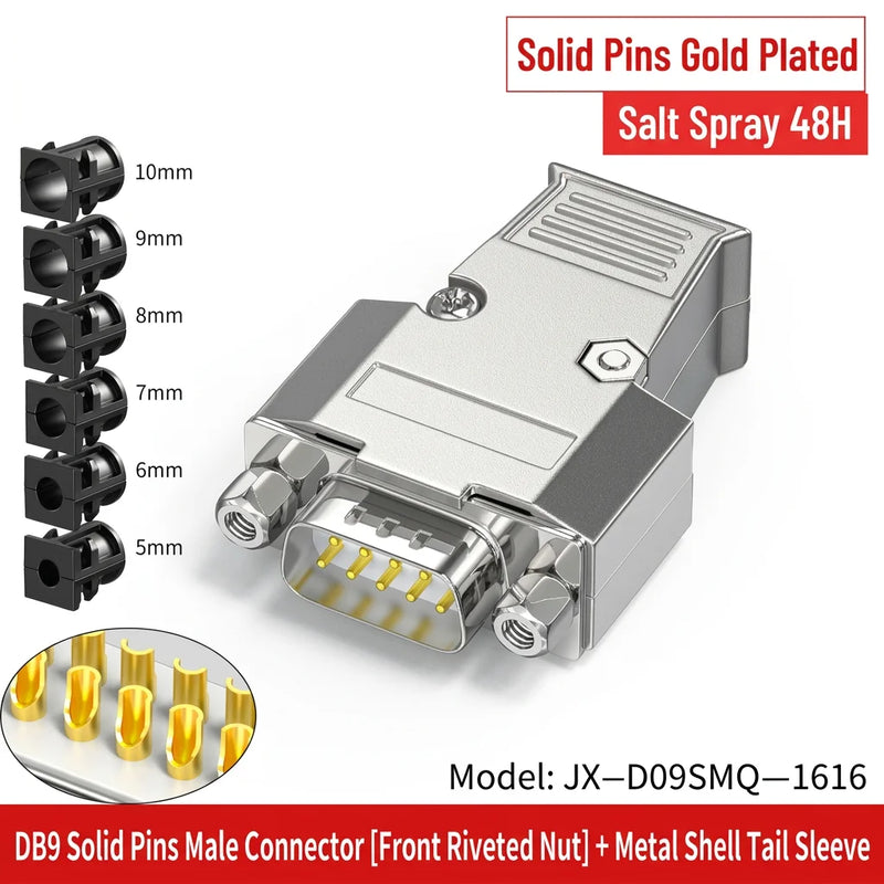 DIVEDEER DB9 Male & Female Connectors 9-Pin Serial Adapters for RS232 RS485 COM Port
