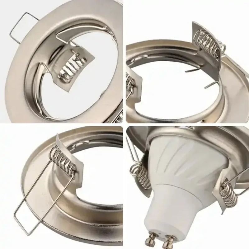 JOYINLED 1/10PCS Round Recessed LED Downlight Frame Adjustable Ceiling Light Fixture GU10 MR16 Bulb Holder Trim Spotlight