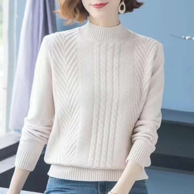 Mother Jumper Knitting Tops 2026 New Spring Autumn Women Pullovers Sweater Women's Loose Thick Cashmere Wool Knitted Sweaters