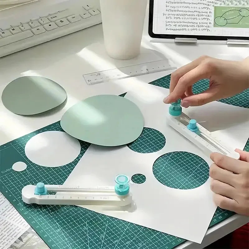 360 ° Cutter Circulaire Régulable Et Lame De Rechange - Outil De Scrapbooking De Précision Pour Des Coupes Circulaires Parfaites
