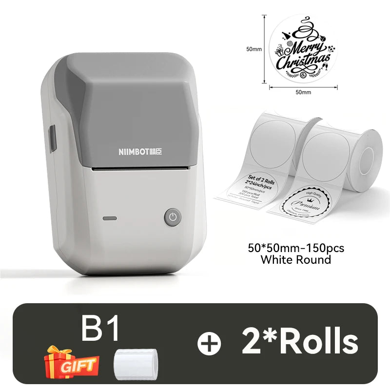 Niimbot B1 Thermal Printer Self-adhesive Food Stickers Bluetooth Label Maker Pocket Name Pirce Bacode Bussiness Labeling Machine
