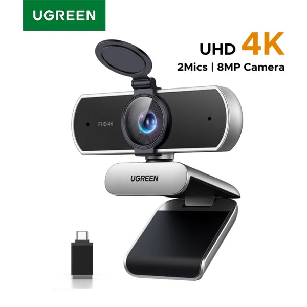 UGREEN 4K FHD 1080P Webcam 8MP for PC, PDAF Auto Focus, Dual AI Noise-Cancelling Mics, Web cam for Zoom/Teams/Google Meet