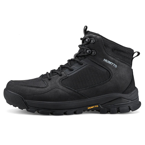 HUMTTO Mens Hiking Boots Breathable Sneakers for Man Outdoor Sneakers Genuine Leather Men Sports Shoes Winter Wool Trekking Shoe