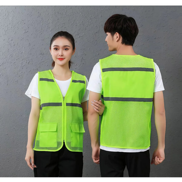 Customized Breathable Mesh Vest with Logo Printing Volunteer Activity Mesh Advertising Shirt Company Work Uniform Safe at Night