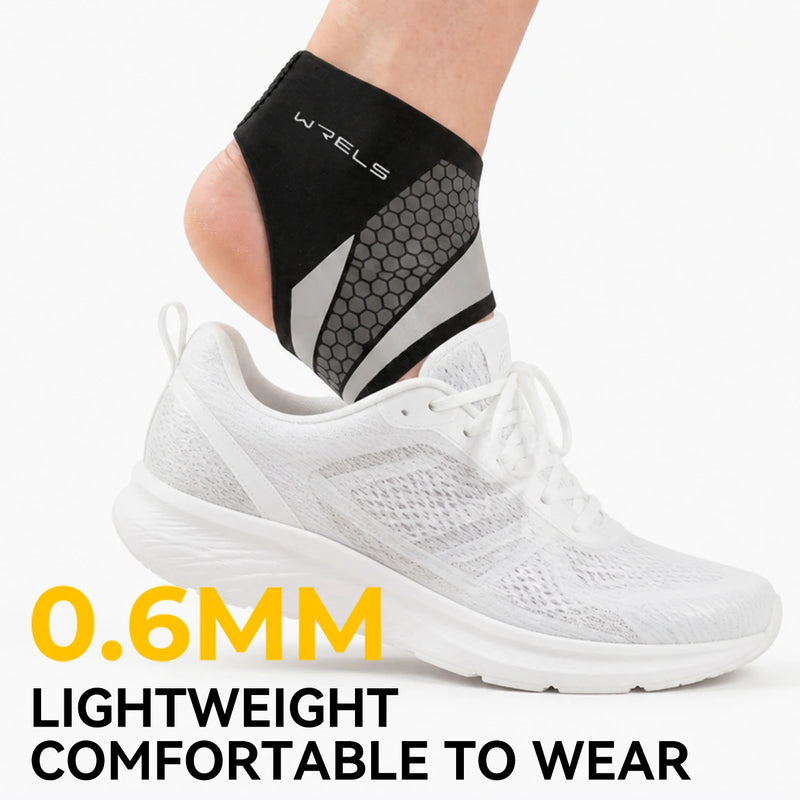 WRELS Ankle Brace Compression Sleeve Slim Fit Breathable Adjustable Basketball Running Football Gym Athletic Sport Ankle Support