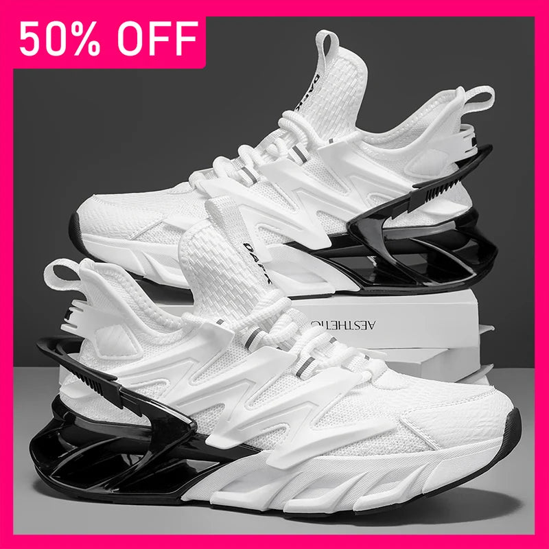 Men Sneakers New Thick Soles Rebound Shock Absorption Comfort Versatile Sneakers Teenagers Road Jogging Fitness Shoes for Men