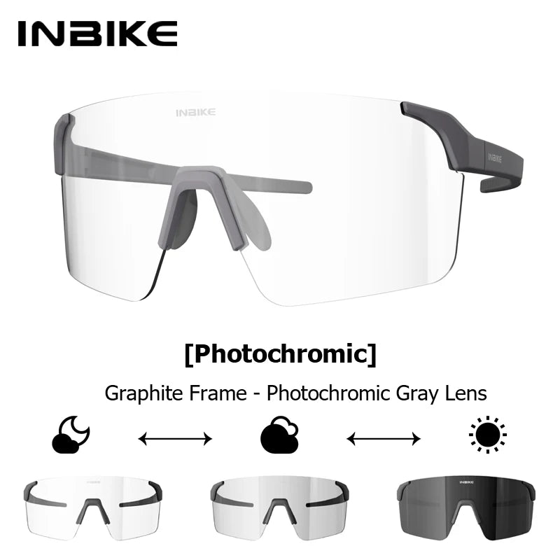 INBIKE Polarized Cycling Sunglasses Man UV400 Protection Road Bike Glasses Mountain Biking Cycling Eyewear for Outdoor Running