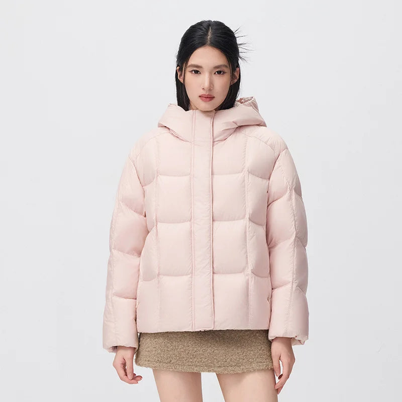 អាវក្រៅ Semir សម្រាប់ស្ត្រី ៩០ ភាគរយ ធ្វើពីរោមចៀម ធន់នឹងទឹក ធន់នឹងប្រេង ធន់នឹងស្នាមប្រឡាក់ ធន់នឹងកម្ដៅ ធន់នឹងកម្ដៅ មានក្រណាត់ការពារឋិតិវន្ត ថ្មីឆ្នាំ ២០២៦