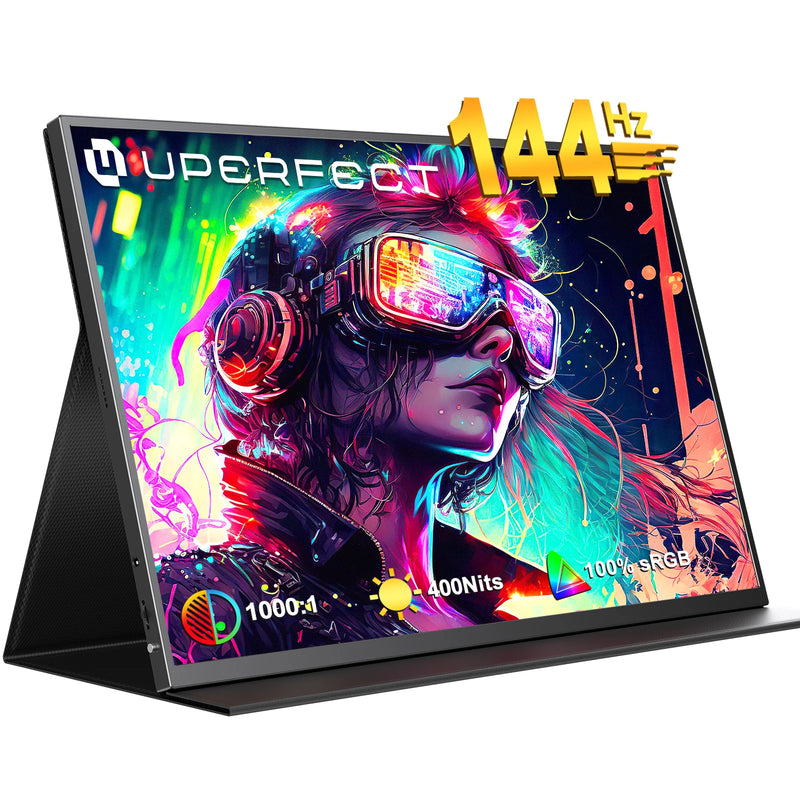 UPERFECT UGame B118 100% DCI-P3 2K FreeSync Portable Monitor 144Hz Gaming Display With HDR For Switch Steam Deck PS4/5 XBOX ONE