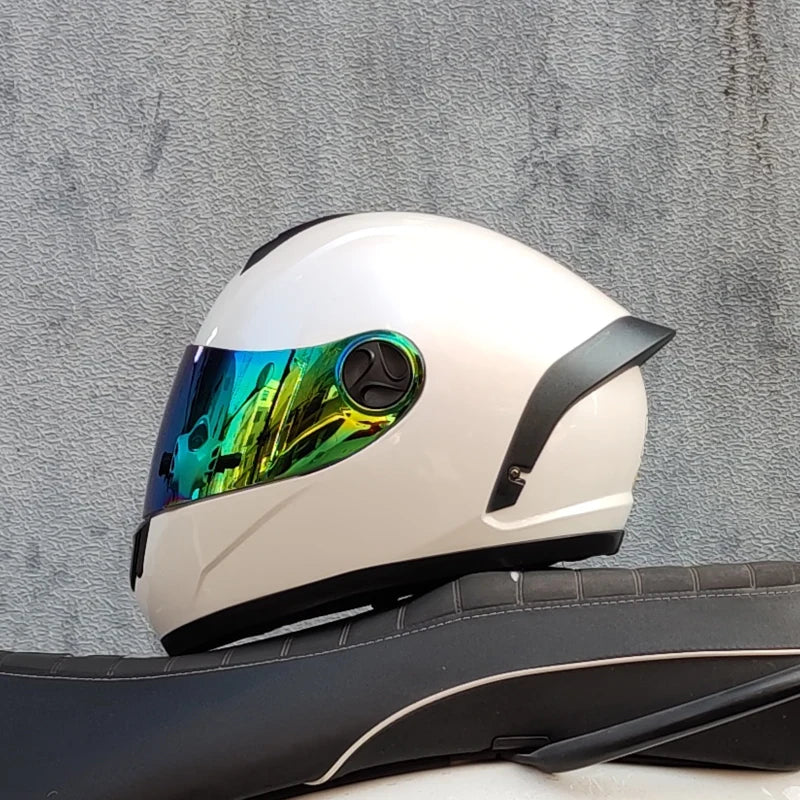 ORZ motorcycle helmet, men's and women's full helmets, winter motorcycle running helmets, couples, four seasons