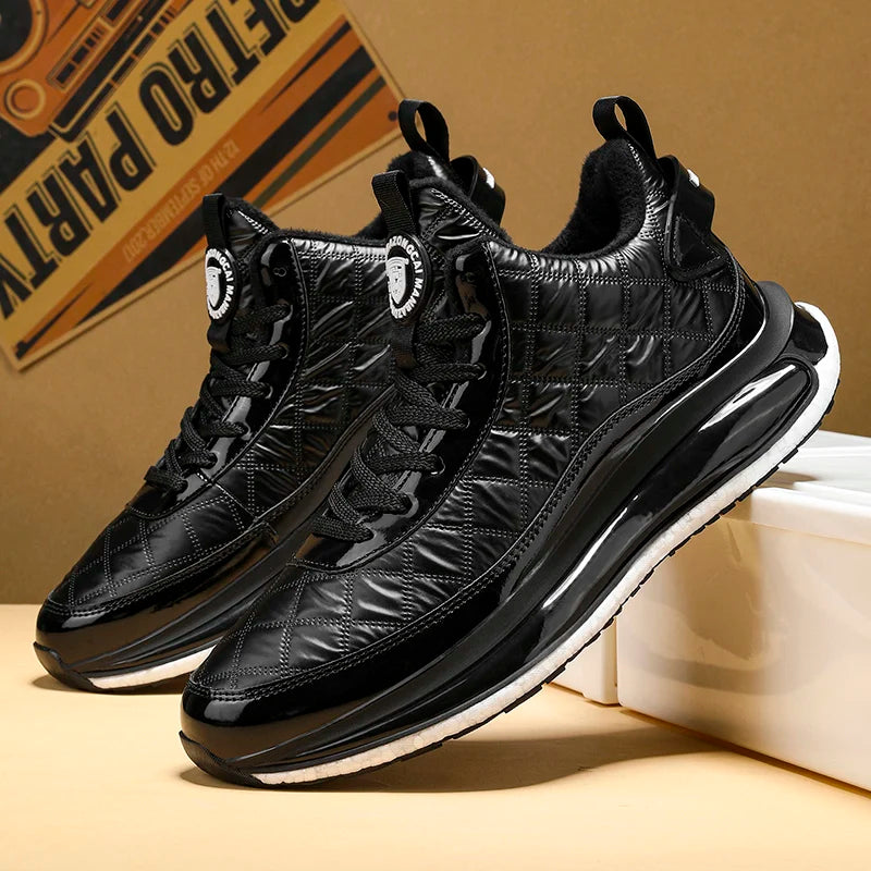 Unisex Walking Shoes Winter Warmth Comfortable Leather 2025 New Anti Slip Wear-resistant Fashion Casual Sneakers for Men