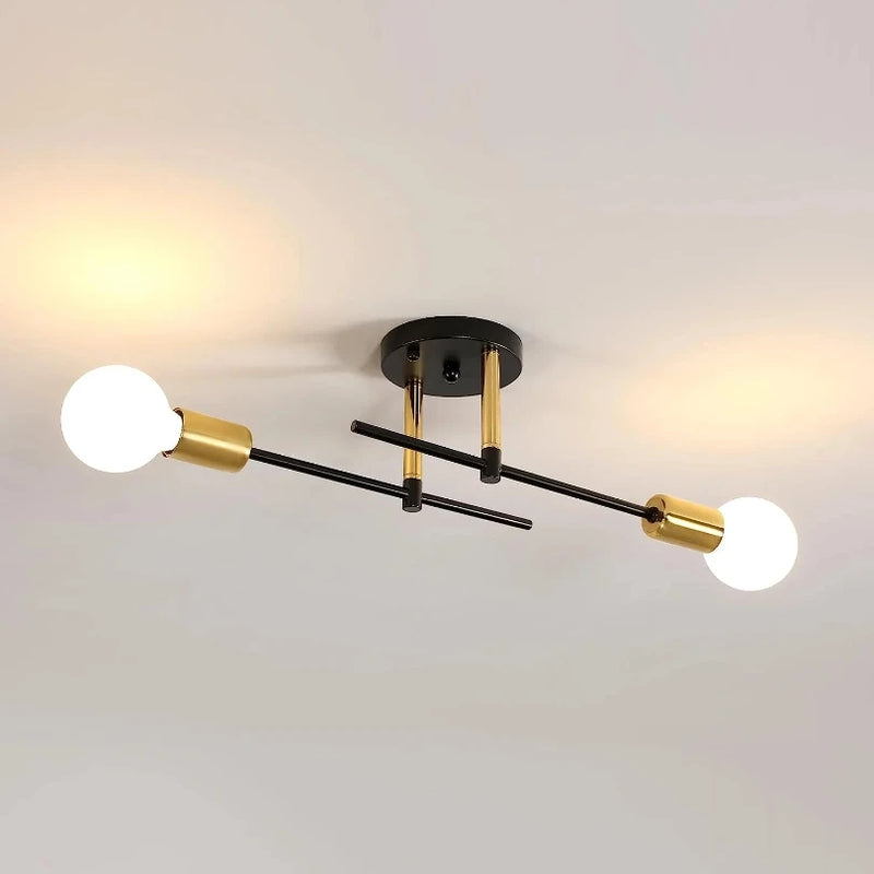 JOYINLED 2-light Simple Decoration Modern Chandeliers Ceiling Lamp Flush Mounted Indoor Room Lights Ceiling Chandelier