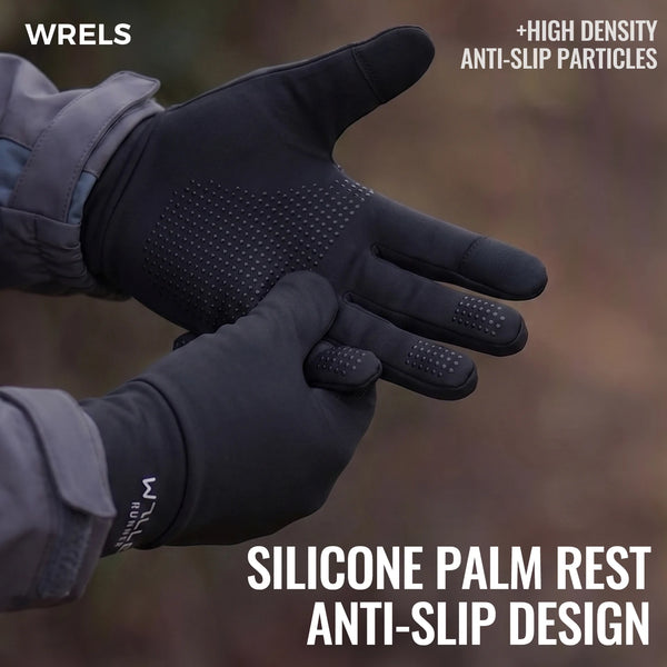 WRELS Sports Gloves Anti‑Slip Touch Screen Gloves Running Cycling Driving Hiking Winter Men Women Outdoor Thermal Glove Liners