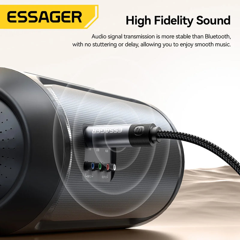 Essager Aux Guitar Cable 6.5mm Male-to-Male Audio Cable Jack 6.35mm Aux Cable for Guitar Mixer Amplifier Speaker Bass Keyboard
