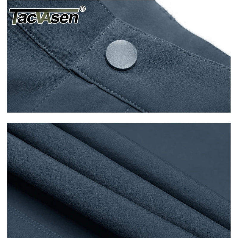TACVASEN Men's Summer Outdoor Pants Quick Dry Lightweight Hiking Camping Pants Multi-Pockets Rip-stop Fishing Mountain Trousers